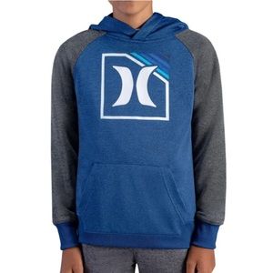 NWT Boy's Youth Hurley Blue Sweatshirt Pullover Active Hoodie with H20-DRI